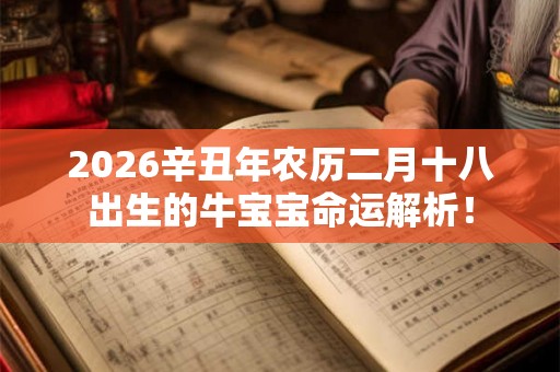 2026辛丑年农历二月十八出生的牛宝宝命运解析! 2026辛丑年农历二月十八出生的牛宝宝命运解析!
