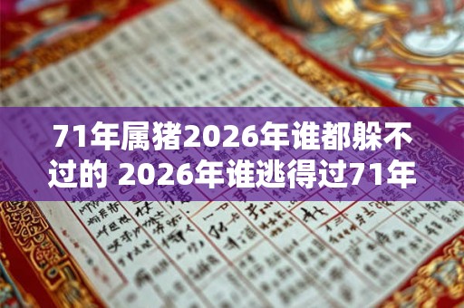 71年属猪2026年谁都躲不过的 2026年谁逃得过71年属猪的厄运