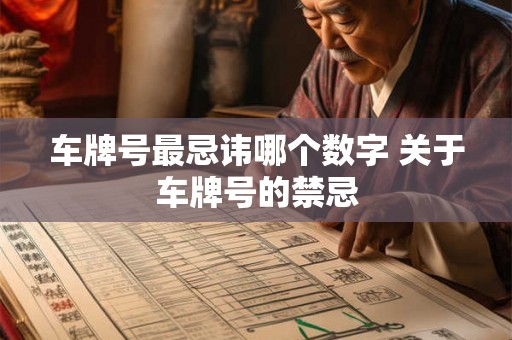 车牌号最忌讳哪个数字 关于车牌号的禁忌