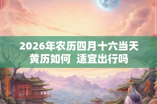 2026年农历四月十六当天黄历如何 适宜出行吗 2026年农历四月十六当天黄历如何 适宜出行吗