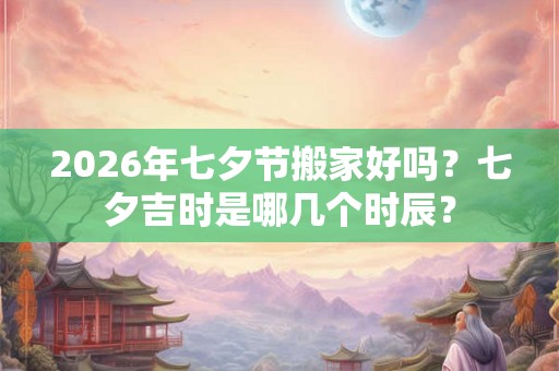 2026年七夕节搬家好吗？七夕吉时是哪几个时辰？
