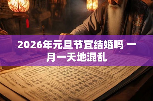 2026年元旦节宜结婚吗 一月一天地混乱 2026年元旦节宜结婚吗 一月一天地混乱