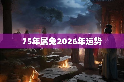 75年属兔2026年运势