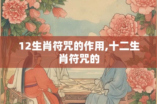 12生肖符咒的作用,十二生肖符咒的
