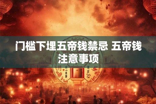门槛下埋五帝钱禁忌 五帝钱注意事项