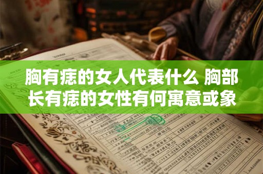 胸有痣的女人代表什么 胸部长有痣的女性有何寓意或象征意义 胸有痣的女人代表什么 胸部长有痣的女性有何寓意或象征意义