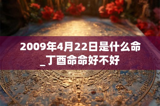 2009年4月22日是什么命_丁酉命命好不好