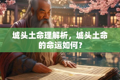 城头土命理解析,城头土命的命运如何? 城头土命理解析,城头土命的命运如何?