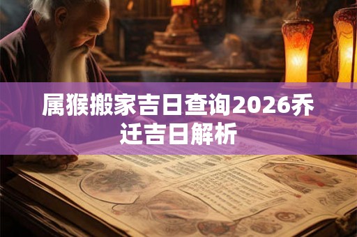 属猴搬家吉日查询2026乔迁吉日解析