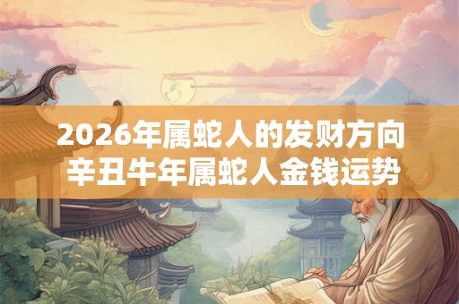 2026年属蛇人的发财方向 辛丑牛年属蛇人金钱运势