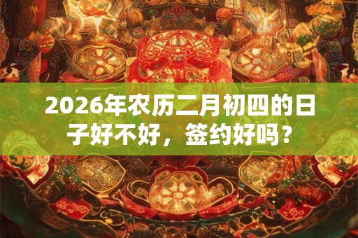 2026年农历二月初四的日子好不好，签约好吗？