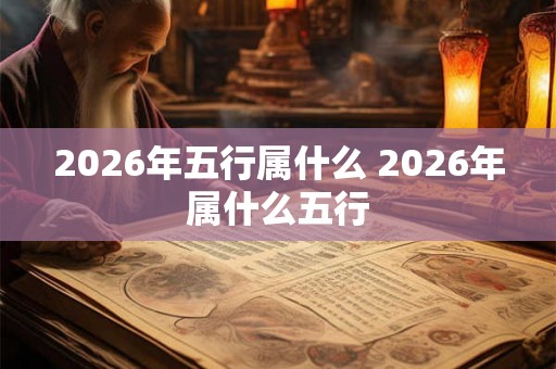 2026年五行属什么 2026年属什么五行