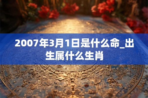 2007年3月1日是什么命_出生属什么生肖