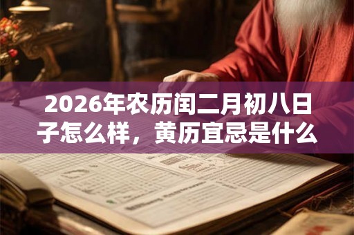2026年农历闰二月初八日子怎么样，黄历宜忌是什么？
