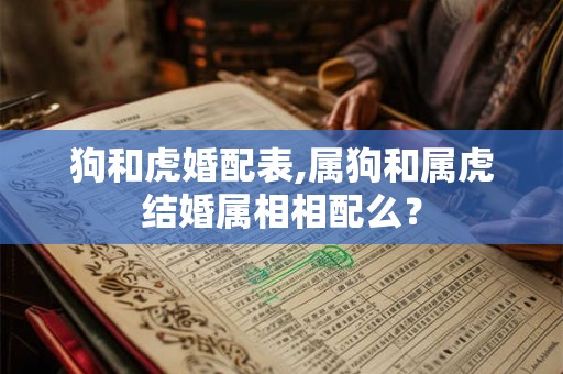 狗和虎婚配表,属狗和属虎结婚属相相配么？