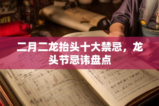 二月二龙抬头十大禁忌，龙头节忌讳盘点