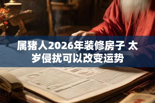 属猪人2026年装修房子 太岁侵扰可以改变运势 属猪人2026年装修房子 太岁侵扰可以改变运势