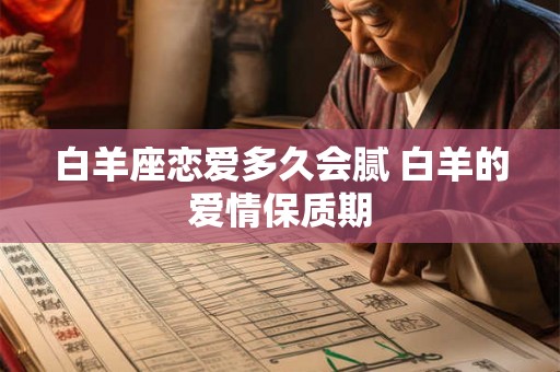 白羊座恋爱多久会腻 白羊的爱情保质期