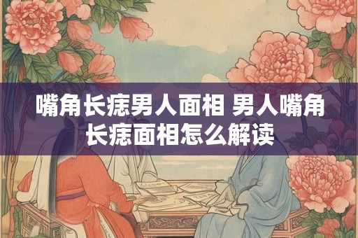 嘴角长痣男人面相 男人嘴角长痣面相怎么解读