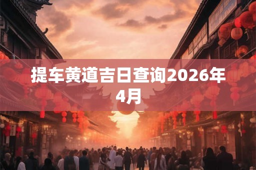 提车黄道吉日查询2026年4月