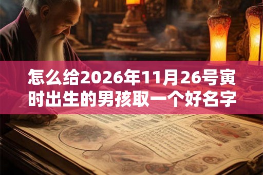 怎么给2026年11月26号寅时出生的男孩取一个好名字