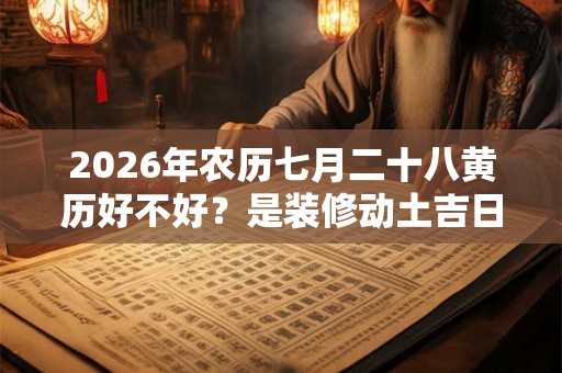 2026年农历七月二十八黄历好不好?是装修动土吉日吗? 2026年农历七月二十八黄历好不好?是装修动土吉日吗?
