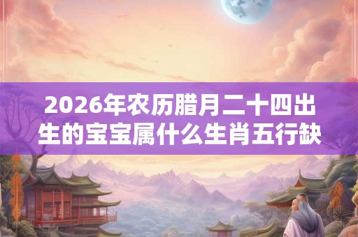 2026年农历腊月二十四出生的宝宝属什么生肖五行缺什么？