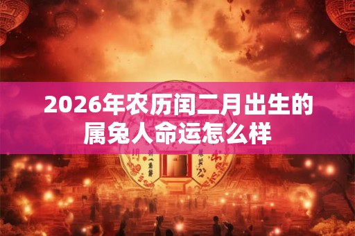 2026年农历闰二月出生的属兔人命运怎么样