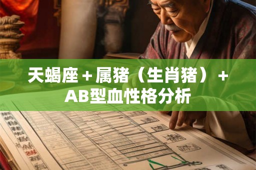 天蝎座＋属猪（生肖猪）＋AB型血性格分析