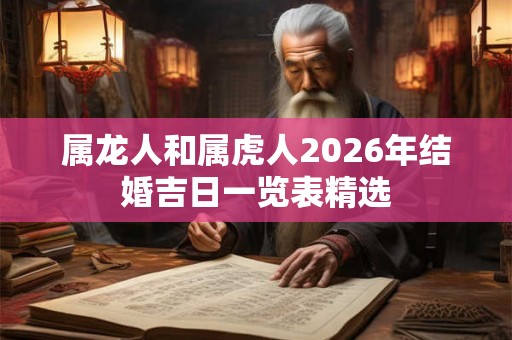 属龙人和属虎人2026年结婚吉日一览表精选 属龙人和属虎人2026年结婚吉日一览表精选