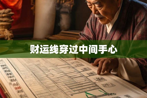 财运线穿过中间手心