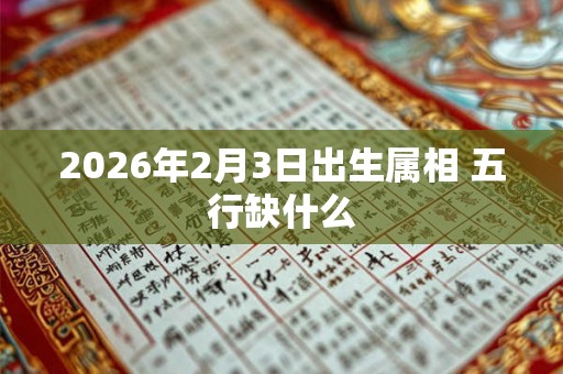 2026年2月3日出生属相 五行缺什么
