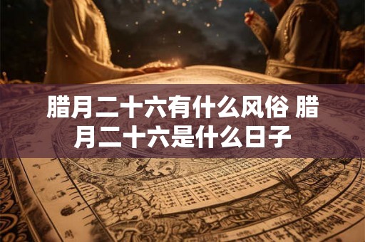腊月二十六有什么风俗 腊月二十六是什么日子