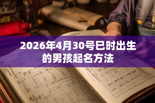 2026年4月30号巳时出生的男孩起名方法