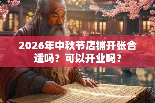 2026年中秋节店铺开张合适吗？可以开业吗？