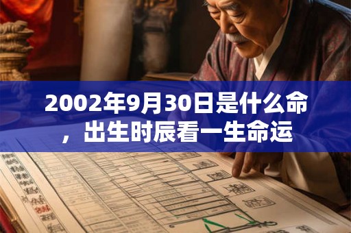 2002年9月30日是什么命，出生时辰看一生命运