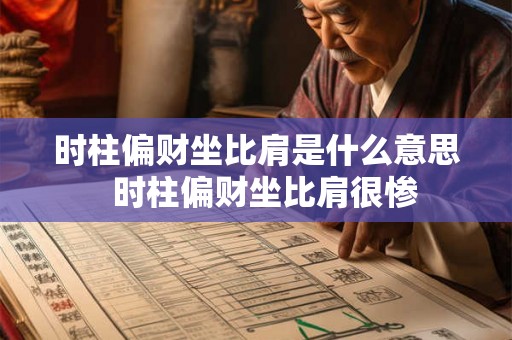 时柱偏财坐比肩是什么意思  时柱偏财坐比肩很惨