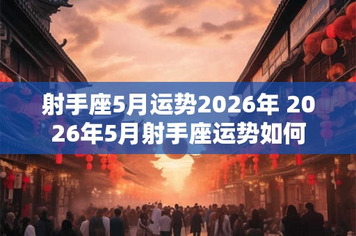 射手座5月运势2026年 2026年5月射手座运势如何