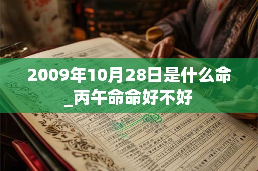 2009年10月28日是什么命_丙午命命好不好