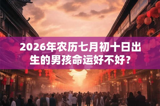 2026年农历七月初十日出生的男孩命运好不好？