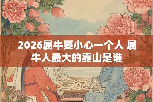 2026属牛要小心一个人 属牛人最大的靠山是谁 2026属牛要小心一个人 属牛人最大的靠山是谁