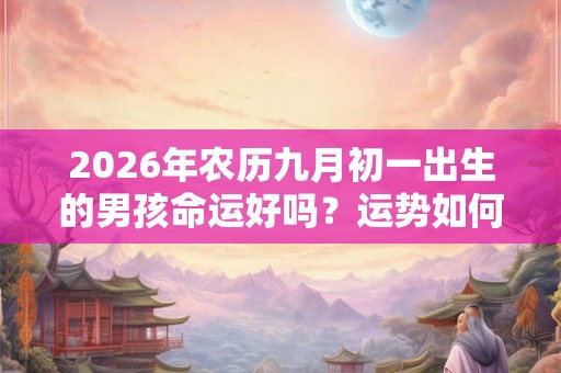 2026年农历九月初一出生的男孩命运好吗？运势如何