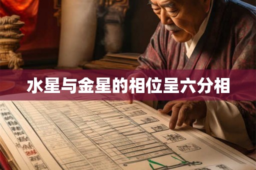 水星与金星的相位呈六分相