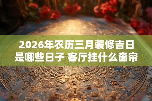 2026年农历三月装修吉日是哪些日子 客厅挂什么窗帘聚财