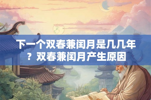 下一个双春兼闰月是几几年？双春兼闰月产生原因