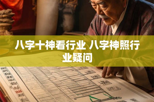 八字十神看行业 八字神照行业疑问