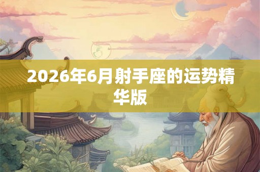 2026年6月射手座的运势精华版