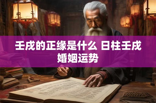 壬戌的正缘是什么 日柱壬戌婚姻运势