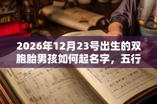 2026年12月23号出生的双胞胎男孩如何起名字，五行属什么