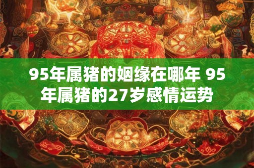 95年属猪的姻缘在哪年 95年属猪的27岁感情运势